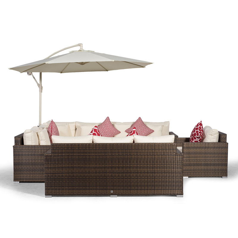Yancey 5 Seater Rattan Corner Sofa Set