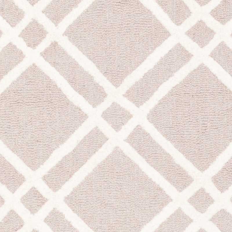 Deedgra Hand Tufted Wool Geometric Rug, Rectangle 2' x 3'