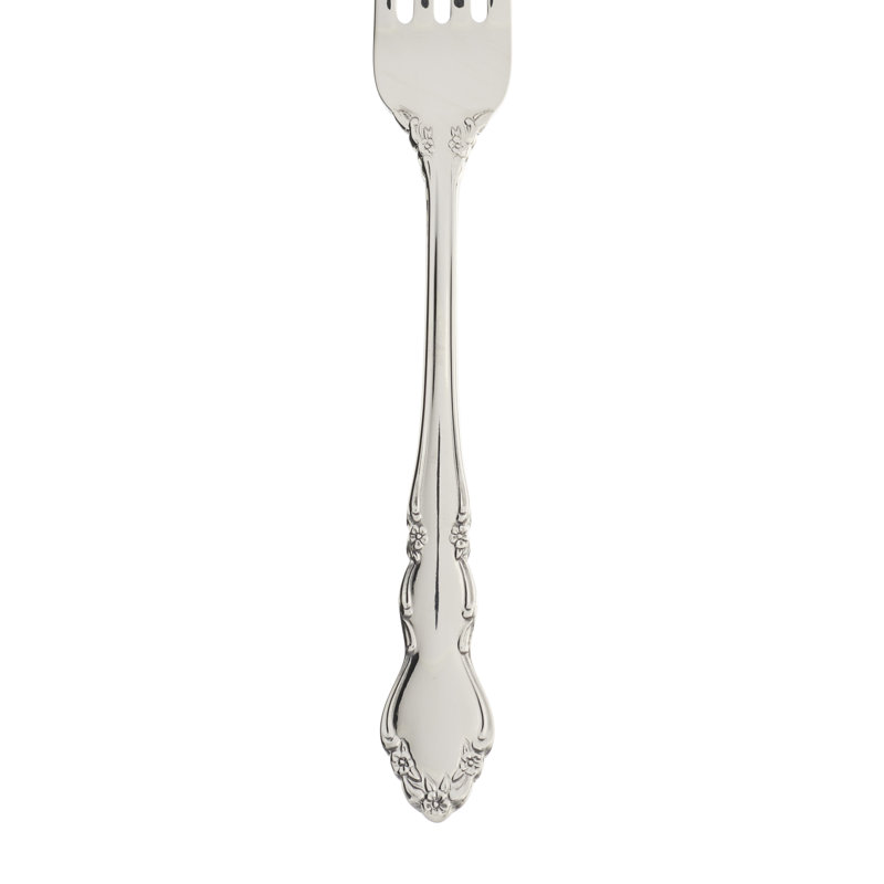 Dover 20-Piece Stainless Steel Flatware Set with Floral Design