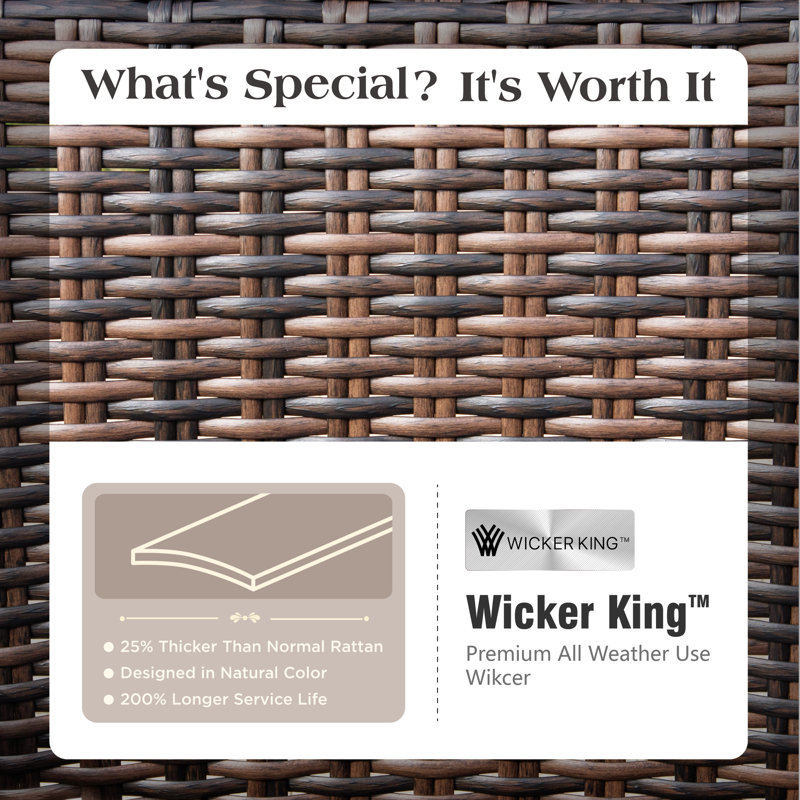 Premium All-weather Wicker 9 - Person Patio Conversation Sets With Fire Pit Table, Light Gray