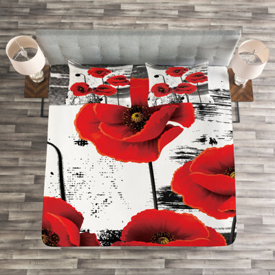 Frampton Floral Bedspread with Pillow Shams