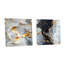 Opulence de marbre doré doré et blanc luxueux - ensemble de 2 peintures murales abstraites en acrylique-68791509