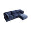 Ensemble de canapé d'angle moderne en tissu de lin en forme de L avec repose-pieds convertible pour salon, appartement et bureau-2037926327