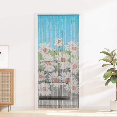 vidaXL Insect Door Curtain Multicolor 78.74 x 35.43 in Bamboo