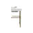 Cheviot Products Essex White Vitreous China Console Bathroom Sink with Brass Legs-105705578-17756042