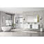 Miroir de 84 po x 36 po pour meuble-lavabo à DEL, brouillard à fixation murale, grand miroir de salle de bain à cadre réglable noir, cadre chic à l'arrière
