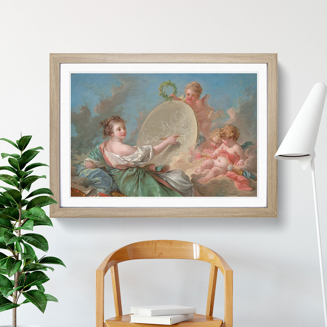 Allegory of Painting by Francois Boucher - Picture Frame Painting