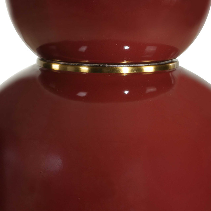 Uttermost Gourd Burgundy Table Lamp