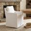 Fauteuil rembourré en lin-20693352