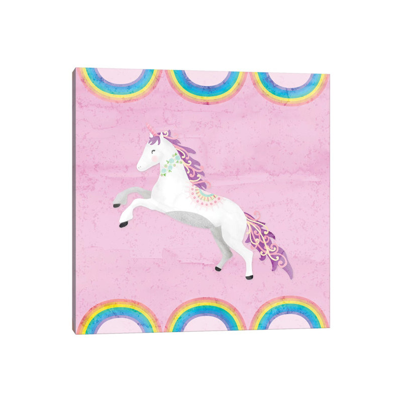 Rainbow Unicorn II by Noonday Design - Wrapped Canvas Print, 66.04 cm H x 66.04 cm W