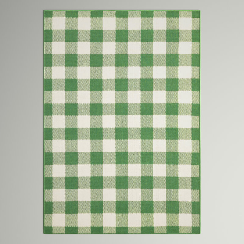 Tapis intérieur / extérieur Mac Mac, Rectangle 5 pi 3 po x 7 pi 6 po, Vert/Ivoire