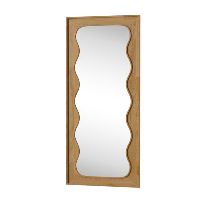Paliwal Wavy Frame Solid Wood Full Length Mirror