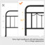 Structure de lit plateforme en métal avec amplement de rangement sous le lit-1013541968-1025747724