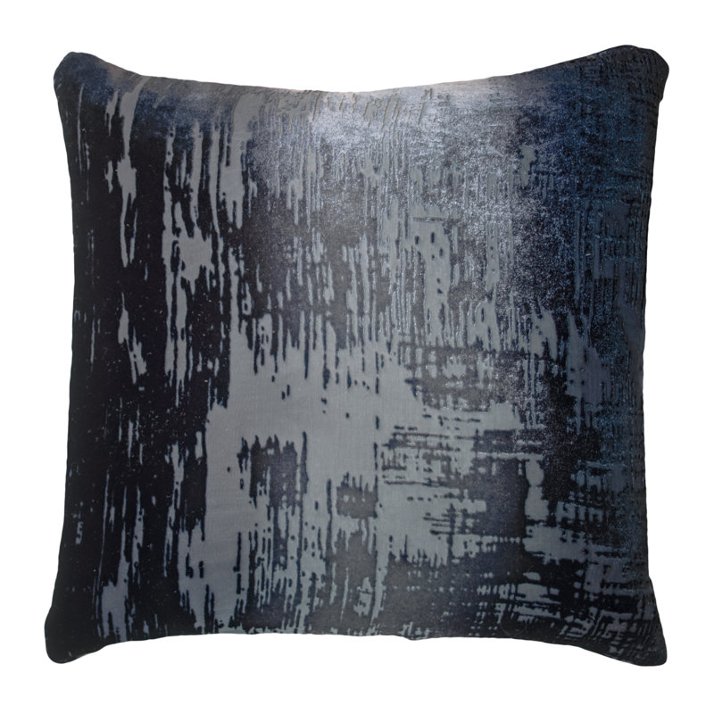 Square Pillow Cover & Insert, Cobalt Black, 18"H x 18"W