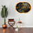THE GEARS CLOCK Wall Clock with Real Moving Gears PO-LI_ 27 in Round WOOD-BLACK