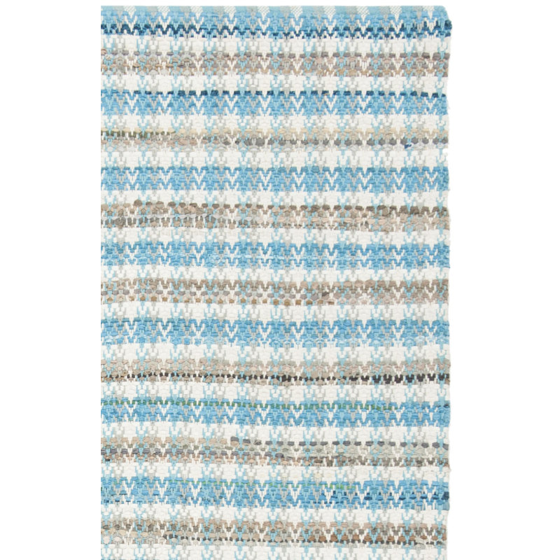 Ingleside Hand Woven Cotton Striped Rug, Rectangle 5' x 8'
