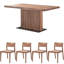 Ensemble de table de salle à manger de style nordique moderne et luxueux-110453899