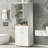 Tall Bathroom Cabinet With Laundry Basket, Large Storage Space-975184505
