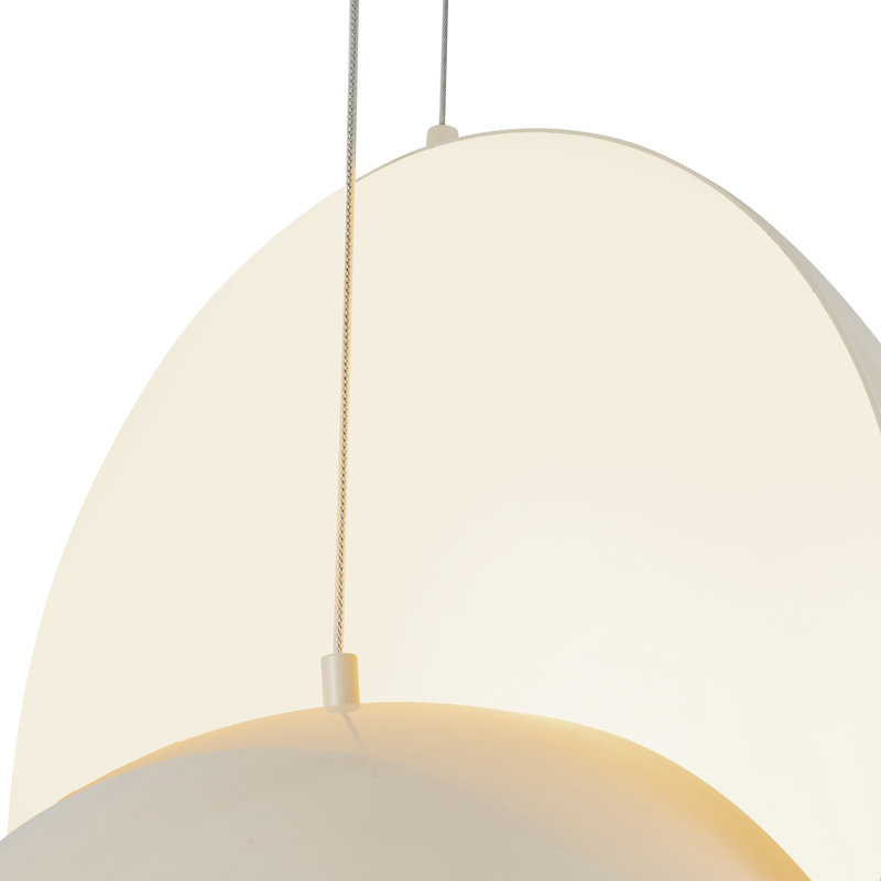 Void 24-in Black dimmable LED Pendant, White