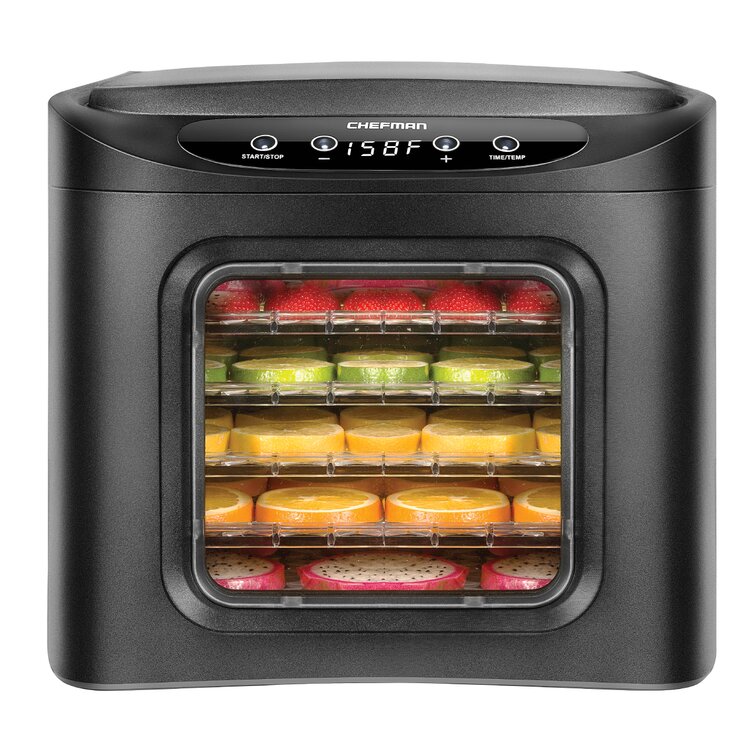 Chefman 6 Tray Healthy Food Dehydrator Machine, Digital Touch Screen  Electric Multi-Tier Food Preserver, Beef Jerky Maker, Fruit Leather,  Vegetable Dryer, Black & Reviews