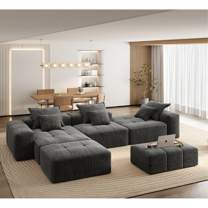 Canapé modulaire surdimensionné Modern, Noir