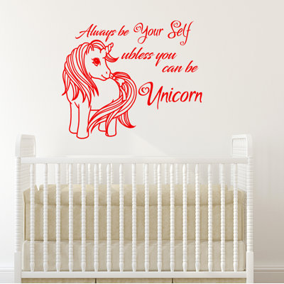 Décalcomanie murale chambre de bébé licorne
