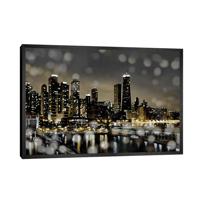 Chicago Nights II by Kate Carrigan - Print on Canvas, 101.6 cm H x 66.04 cm W, Black Framed Canvas