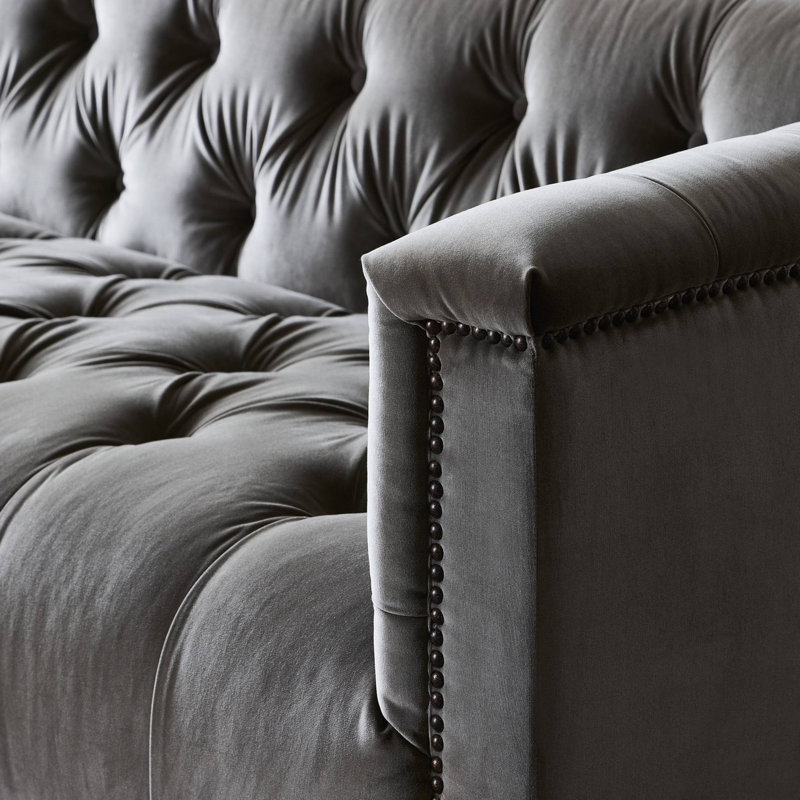 Maxx Velvet Sofa, Sapphire Birch