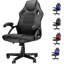 Fauteuil de jeu de course et de course ergonomique en cuir Inbox Zero-714855868