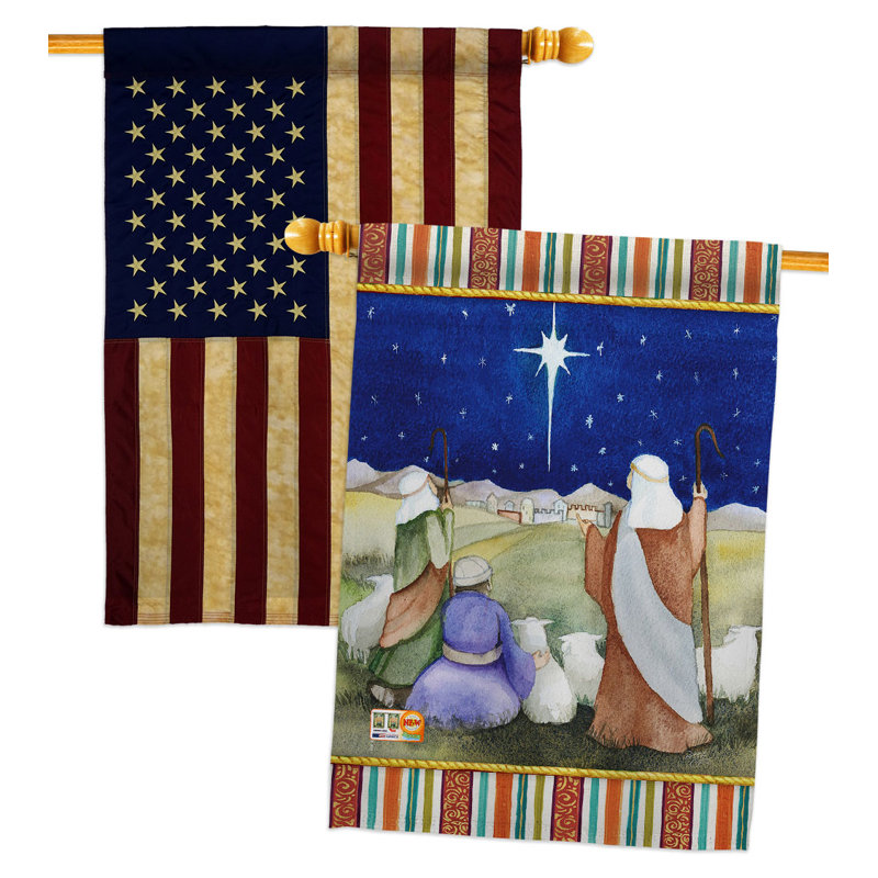 Drapeau de maison à 2 côtés en polyester / mélange de polyester 40 x 28 po