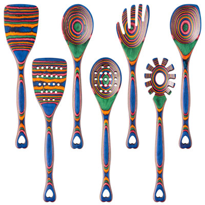 Wooden Cooking Utensils 7-piece Set, Cooking Utensils Wooden Spoons, Home and Kitchen -  Dakota Fields, 09E268475C914E93BC7FBB4AC4A087B0