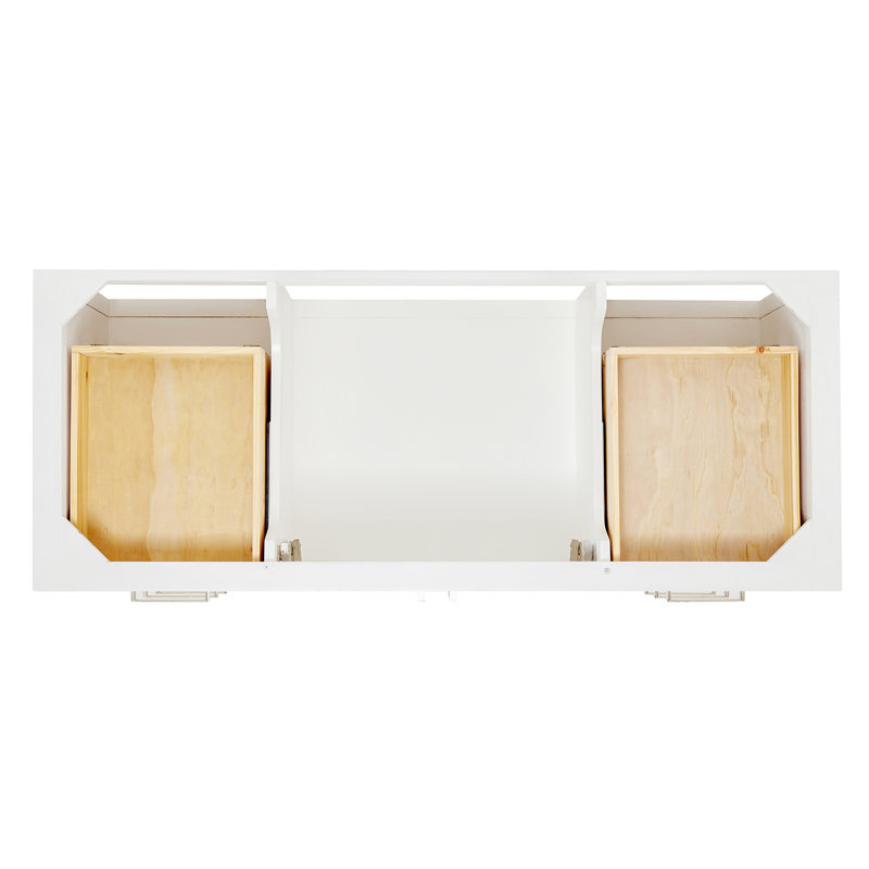 ARIEL Magnolia 54 Single Bathroom Vanity with Top, White, Rectangular