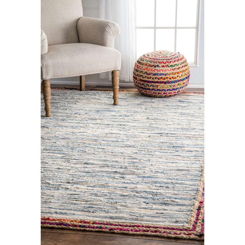 Cotton Hand Woven Area Rug, Rectangle 122 x 183cm