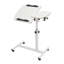 Support pour ordinateur portable blanc avec roulettes réglables