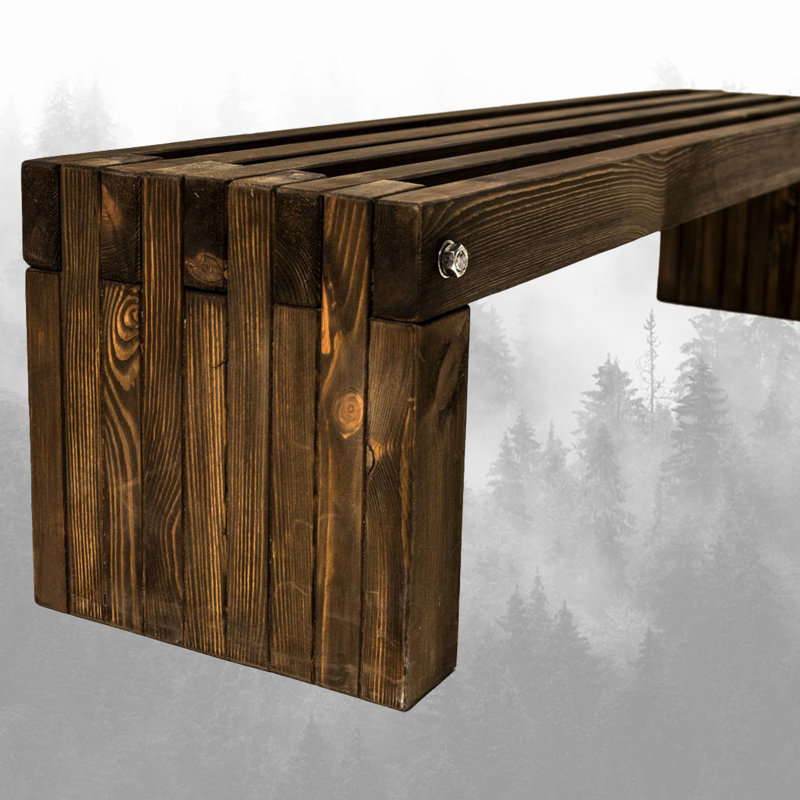 Banc en bois Lockport, H 15,35 po x l 35,43 po x P 13 po