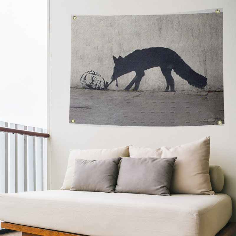 Loom Woven Polyester Tapestry, 59" H x 80" W x 1" D