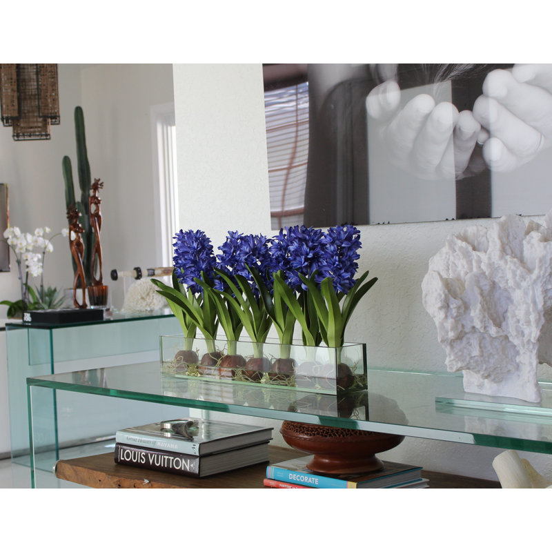 Centre de table Orchids, H 16 po x l 24 po x P 4 po, Bleu