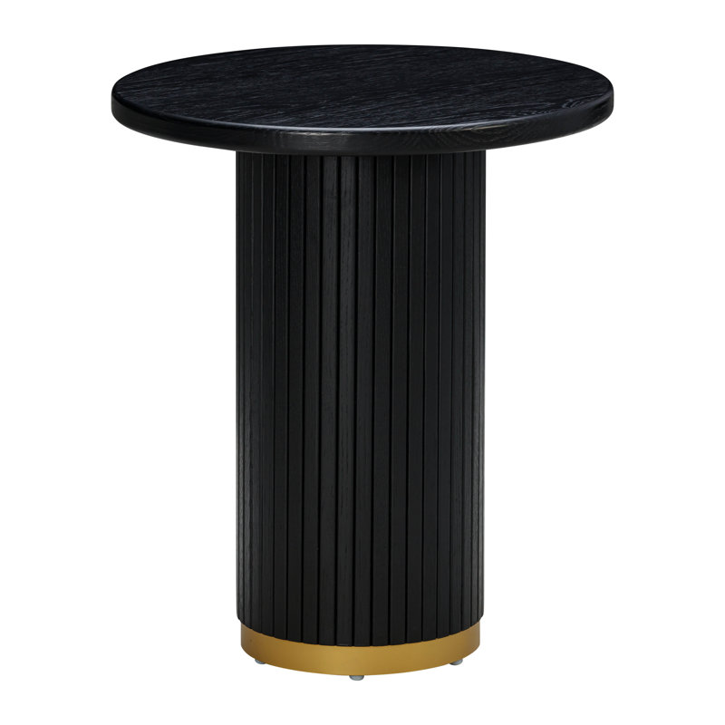 Diani Oak Wood Entry Table, Black