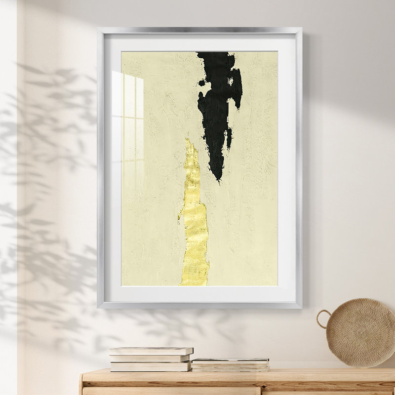 Twin Canyons I - impression encadrée, Argent argent, H 28,5 po x l 20,5 po
