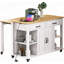 Îlot de cuisine 47 po avec table de salle à manger extensible-593126294