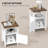 Modern Farmhouse White Storage Nightstand With Barn Door And Open Shelf