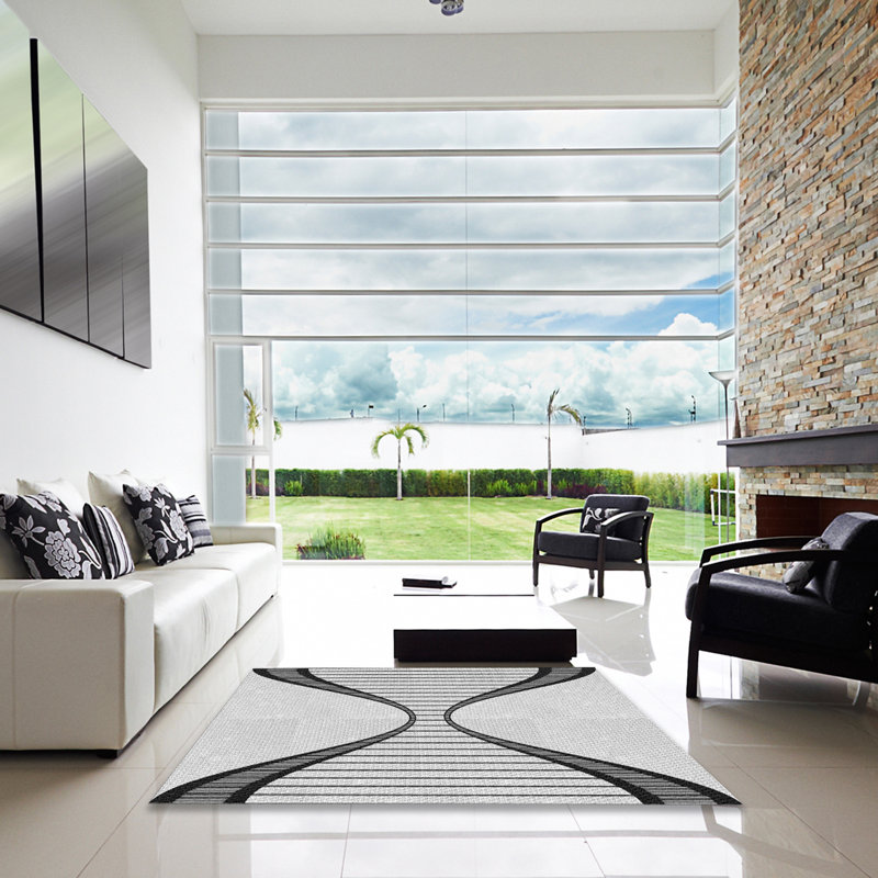 Tapis gris Hahira, Carré 4 pi