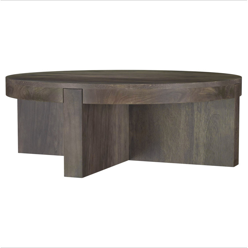 Table basse ronde en bois de manguier massif Alexander Brown