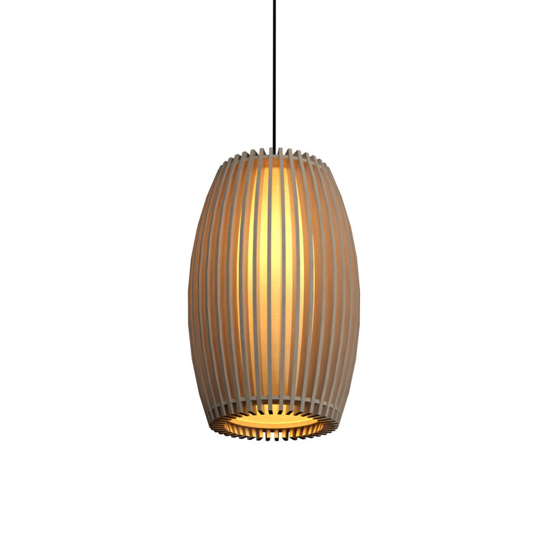 Stecche Di Legno 1 - Light Pendant, 11.81" H x 7.87" W x 7.87" D, Organic Cappuccino