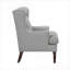 Fauteuil d'appoint rembourré gris ardoise, siège à coussin en mousse avec garniture cloutée, sièges d'appoint pour adultes du salon