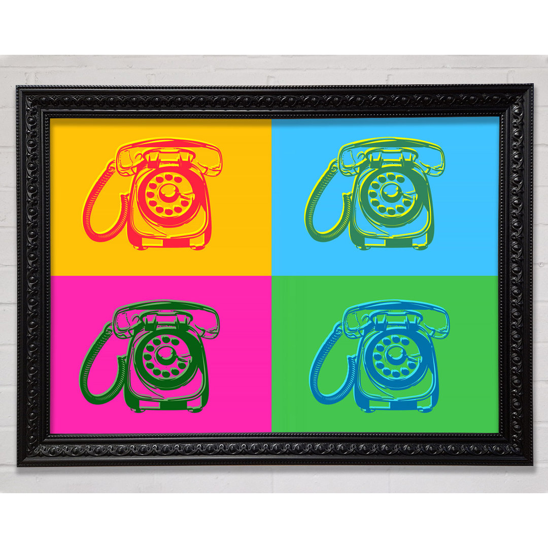 Pop Art Retro Telefone - Druck