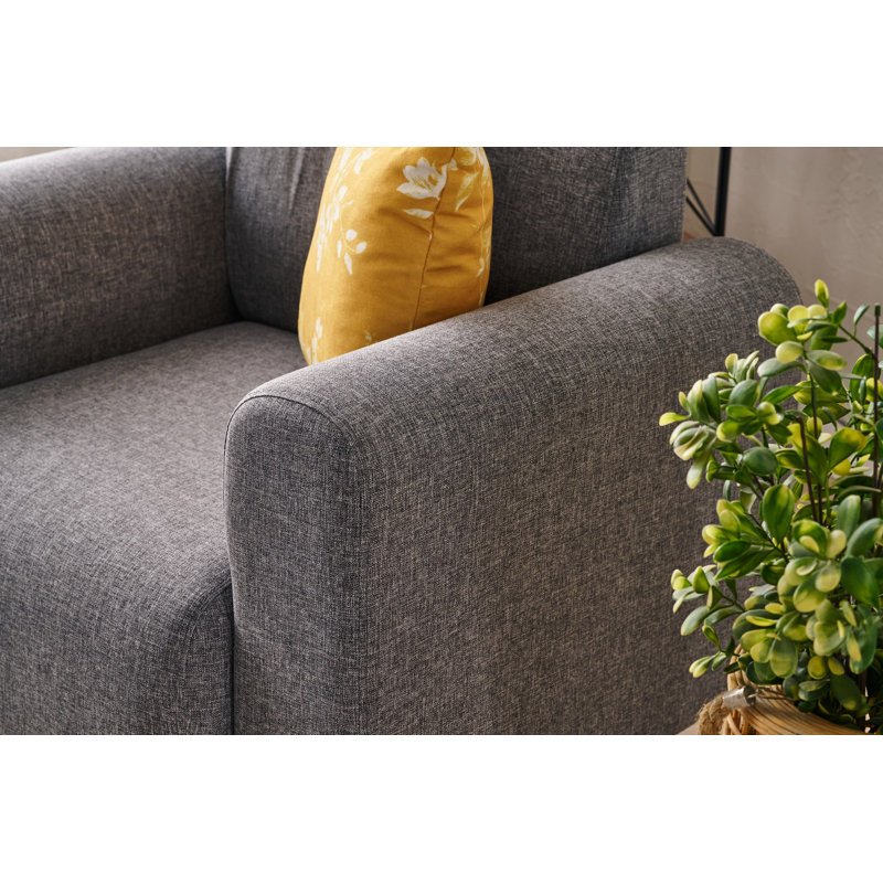 Bolat Upholstered Armchair, Grey