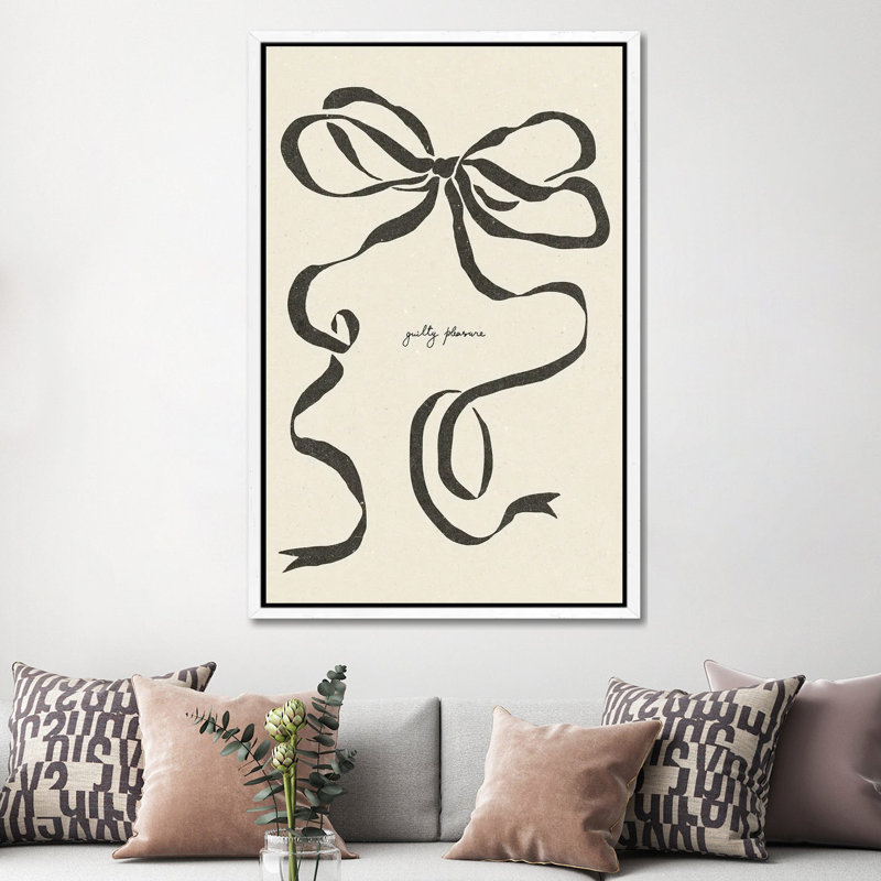 Bow I by NKTN - Gallery-Wrapped Canvas Giclée on Canvas, 66.04 cm H x 45.72 cm W, Framed Print without Mat, White
