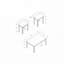 Ensemble de tables basses en bois avec 4 pieds-737549699