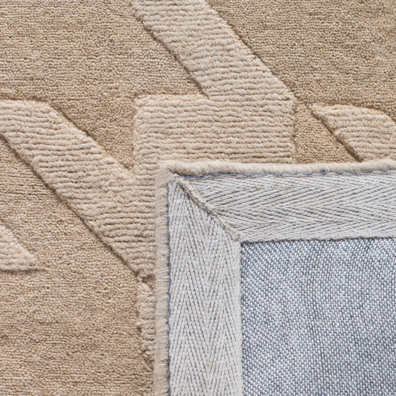 Beige Hand Tufted Wool Runner Rug